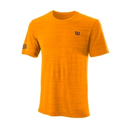 Tennisshirt Wilson Men Kaos Rapide Seamless Crew Koi Orange-L
