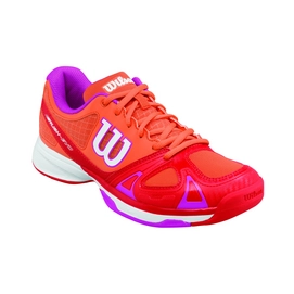 Tennis Shoe Wilson Rush Evo Women Nasturtium Fiery Red Rose Violet