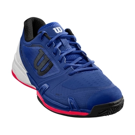 Tennis Shoes Wilson Men Rush Pro 2.5 Clay Mazarine Blue White Neon Red