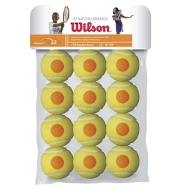 Balles de tennis Wilson Starter Orange T 12 Pack Jaune Orange