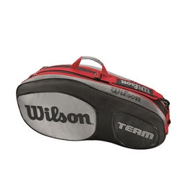 Tennis Bag Wilson Team III 6 Pack Black Grey