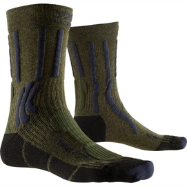 Chaussettes de Randonnée X-Socks Men Trek X CTN Green Blue-Taille 35 - 38