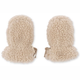 Want Konges Slojd Grizz Teddy Baby Mittens Cream Off White
