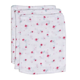 Washandje Briljant Hydrofiel Fleur Roze (set van 3)
