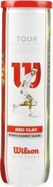 Tennisbal Wilson Tour Clay Red (4-Tin)