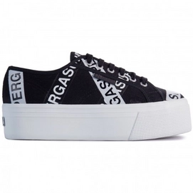 Superga 2790 Lettering Damen Black Ash Grey White