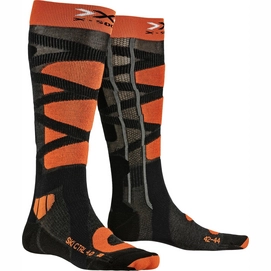 Skisocken X-Socks Ski Control 4.0 Anthrazit Orange-Schuhgröße 42 - 44