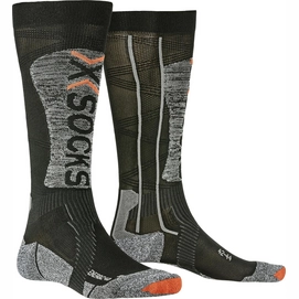 Ski Socks X-Socks Ski Energiser LT 4.0 Black Grey-Shoe Size 6 - 7.5