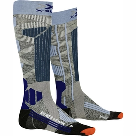 Chaussettes de Ski X-Socks Women Ski Rider 4.0 Grey Blue-Taille 37 - 38