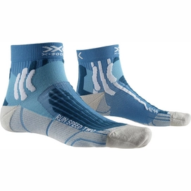 Hardloopsokken X-Socks Men Run Speed Two Blue Grey-Schoenmaat 35 - 38