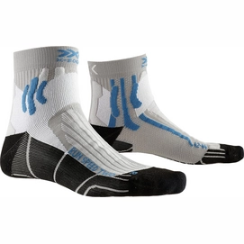 Running Socks X-Socks Run Speed Two Pearl Grey Opal Black-Shoe Size 2.5 - 5