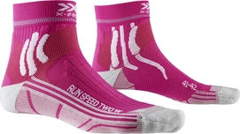 Hardloopsokken X-Socks Women Run Speed Two Flamingo Pink Pearl Grey