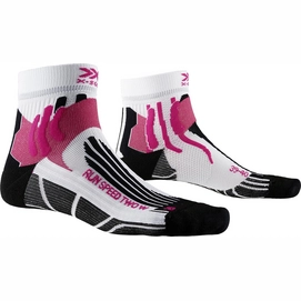 Laufsocken X-Socks Run Speed Two Weiß Schwarz Damen-Schuhgröße 35 - 36