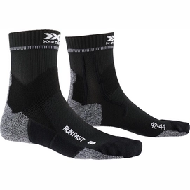 Running Socks X-Socks Run Fast Socks Black-Shoe Size 2.5 - 5