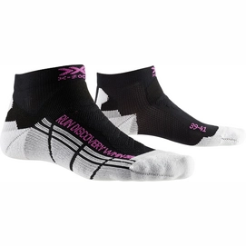Laufsocken X-Socks Run Discovery Schwarz Weiß Damen-Schuhgröße 35 - 36