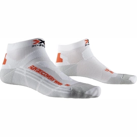 Laufsocken X-Socks Run Discovery Weiß Grau Damen-Schuhgröße 35 - 36