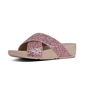 FitFlop Lulu Glitter Slides Rose