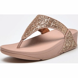FitFlop Women Lulu Glitter Toe-Thongs Glitter Rose Gold-Schoenmaat 41
