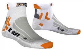 Fahrradsocken X-Socks Biking Silver White Grey Melange