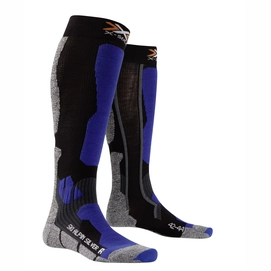 Skisok X-Socks Alpin Silver Black/Cobalt-Blue
