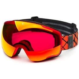 Skibril Briko Kaba Matt Orange Fluo Red Mirror