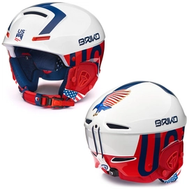 Skihelm Briko Faito USSA White Blue Red