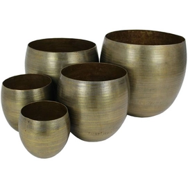 Bloempot HD Living Gold 40 x 40 x 35 cm (5-Delig)