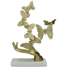 Ornament HD Living Hand Butterfly Gold 10 x 30 cm