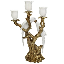 Kandelaar HD Living Bird White 12,5 x 22,8 x 37,5 cm