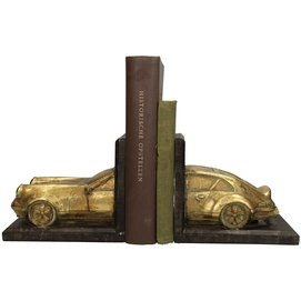 Boekensteun HD Living Car Gold 12 x 35 x 15 cm (2-Delig)