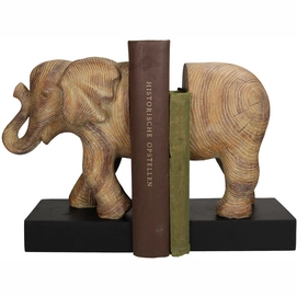 Boekensteun HD Living Elephant Brown 12 x 31 x 24,3 cm (2-Delig)