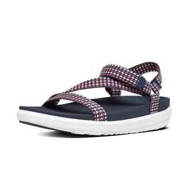 FitFlop Z-Strap Neon Blush Midnight Navy