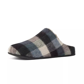 FitFlop Men Shove™ Checked Slippers Grey/Blue Plaid