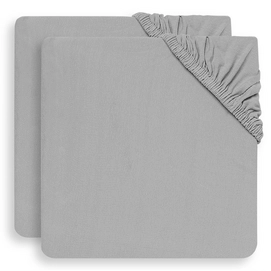 Spannbettuch Jollein Jersey Soft Grey (2 Stück)-40 x 80/90 cm