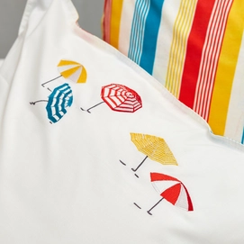 Taie d'oreiller Sylvie Thiriez Brodée Bain De Soleil Percale (50 x 70 cm)