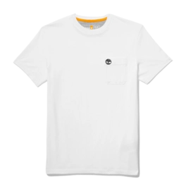T-Shirt Timberland Dustan River Pocket Tee White Herren-XL