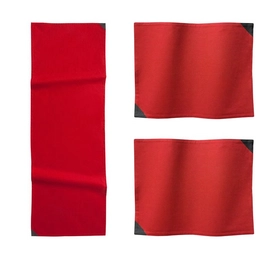 Linge de Cuisine DDDDD Triangle Rouge Chemin de Table Set (Coton)