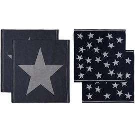 Set Serviette/Torchon de Cusine DDDDD Etoile Bleu