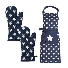 Set Tablier/Grant Isolant DDDDD Etoile Bleu