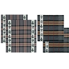 Set Serviette/Torchon de Cusine DDDDD Café Gris