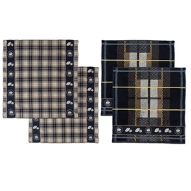 Set Serviette/Torchon de Cusine DDDDD Lemon Navy