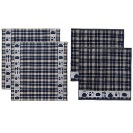 Set Serviette/Torchon de Cusine DDDDD Kitchen Bleu