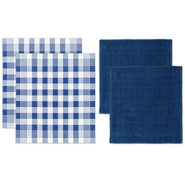 Set Serviette/Torchon de Cusine DDDDD Block Bleu