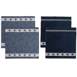 Set Serviette/Torchon de Cusine DDDDD Honey Bleu