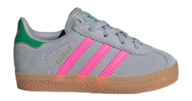 Adidas Infant Gazelle CF EL Halo Silver / Lucid Pink / Green