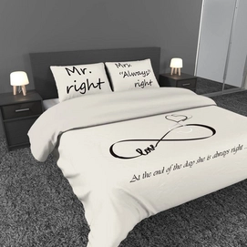Dekbedovertrek Ambianzz Mrs. Always Right Wit Katoen