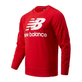 Trui New Balance Men Essentials Stacked Logo Crew Team Red