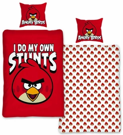 Dekbedovertrek Angry Birds Red Stunts Katoen