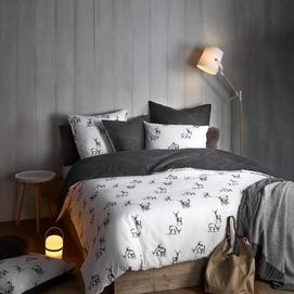 Dekbedovertrek De Witte Lietaer Antilope Gray Pinstripe Flanel
