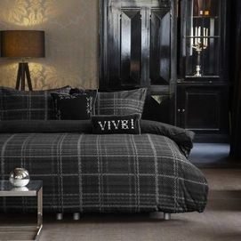Dekbedovertrek Kardol Tartan Heights Anthracite Flanel